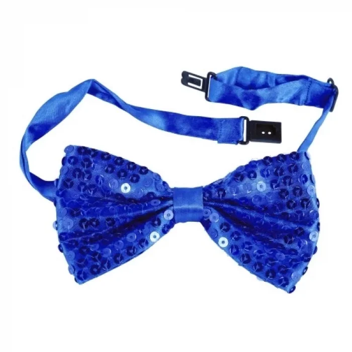  Mavi Payetli Pullu Papyon