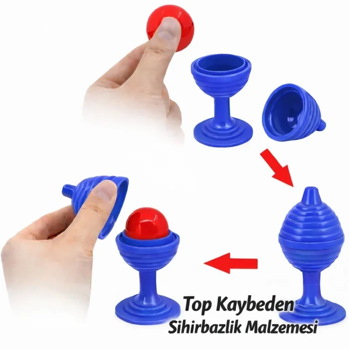 BUĞZ Mavi Renk Sihirli Kupa Top Kaybetme Oyunu 7 Cm