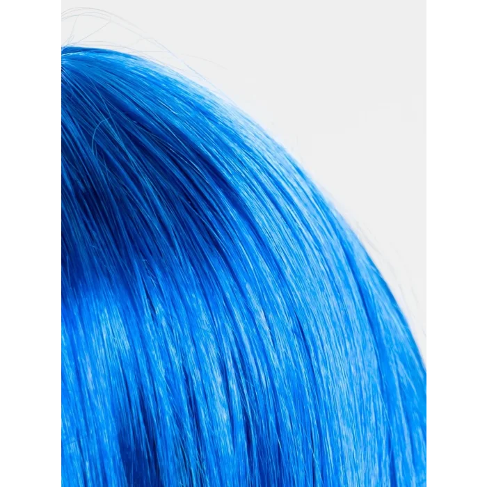 BUĞZ Mavi Renk Uzun Parti Peruğu - BUĞZ