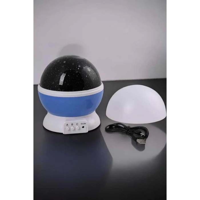  Mavi ve Mor Işıklı Projeksiyon Lambası