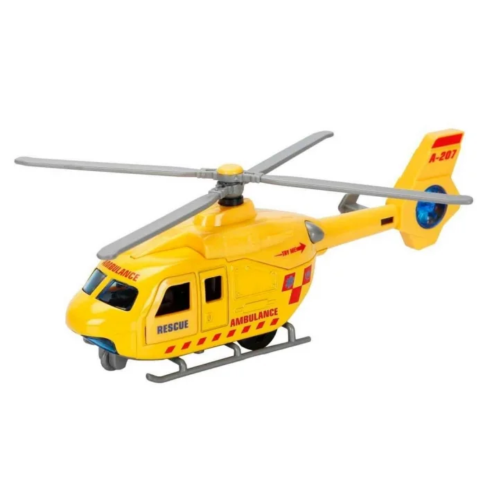 BUĞZ Maxx Wheels Sesli ve Işıklı Çek Bırak Die Cast Helikopter