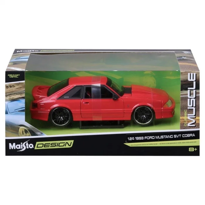  MAY 32549 1:24 1993 Ford Mustang SVT Cobra Model Araba -Necotoys