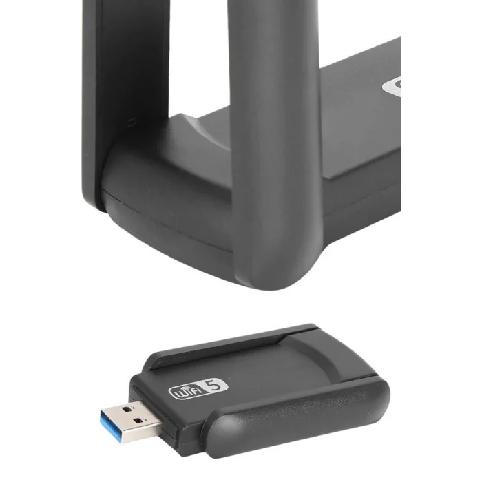  Mbps Wifi Alıcı Kablosuz Wifi Adaptörü Çift Band Çift Antenli