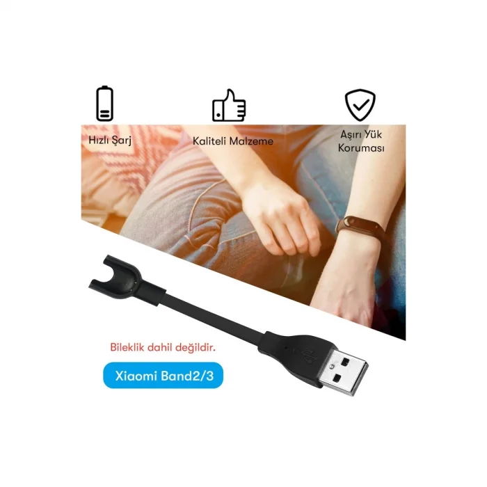 BUĞZ Mc03 Şarj Adaptörü Xiaomi Mi Band 2/3