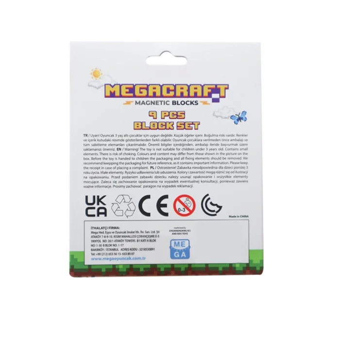  Megacraft 9 Parça Gri Taş Blok