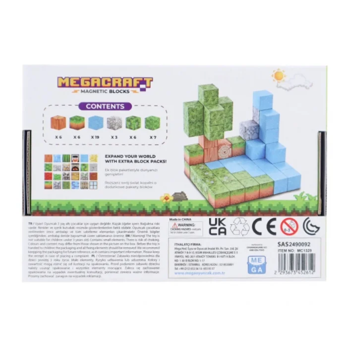  Megacraft Orman Temalı Mıknatıslı Bloklar 47 Parça