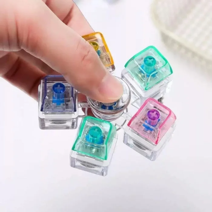 BUĞZ Mekanik Switch Klavye Stres Çarkı - Renkli Tuşlu Fidget Oyuncak