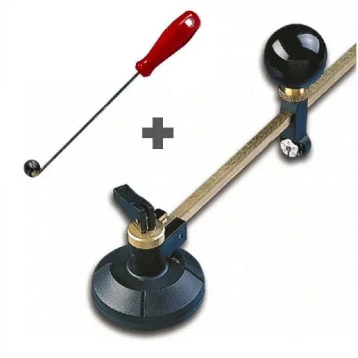 BUĞZ Menfez Açma Seti - Cam Kesme Pergeli 40 Cm + Küre Cam Tokmağı