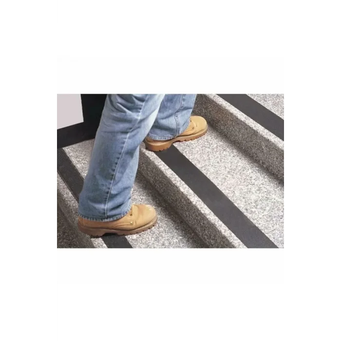 BUĞZ Merdiven Zemin Kaydırmaz Güçlü Bant Yapışkanlı Kaymaz Bant Siyah 25 mm X 5 Metre