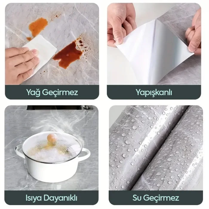 BUĞZ Mermer Desenli Kaplama Kağıdı 5 Metre