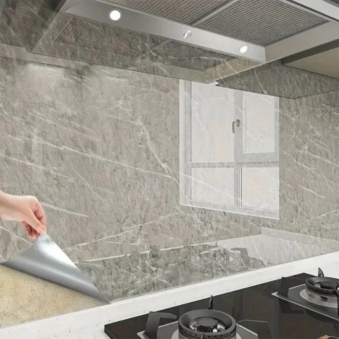  Mermer Desenli Sticker Folyo Atina Grisi 60cm*5mt T04