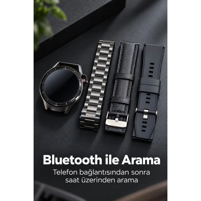 BUĞZ Mesaj Bildirimlerini Görüntüleyen Bluetooth Bağlantılı Şarjlı Akıllı Saat - BUĞZ
