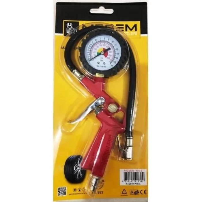  Meşem Saatli Lastik Şişirme Tabancası Profesyonel Hava Saati Ölçme