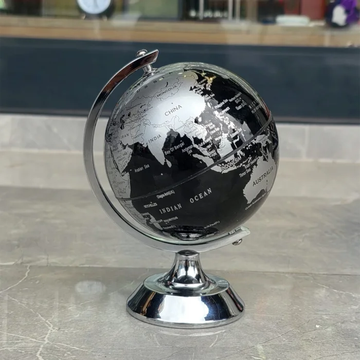 BUĞZ Metal Ayaklı Siyah Dünya Küresi