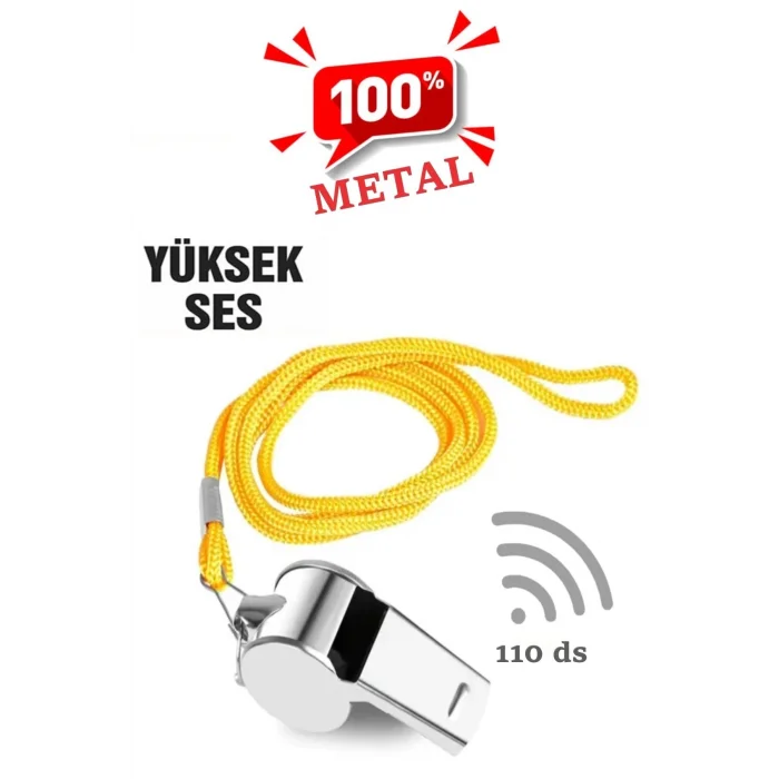 BUĞZ Metal Düdük - 110 Desibel Bx40