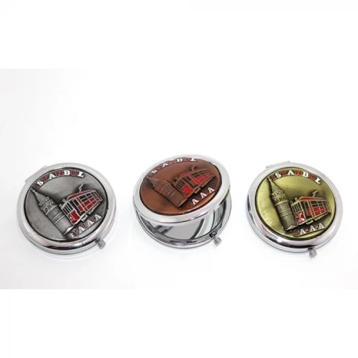  Metal İstanbul Temalı Kabartmalı El Aynası