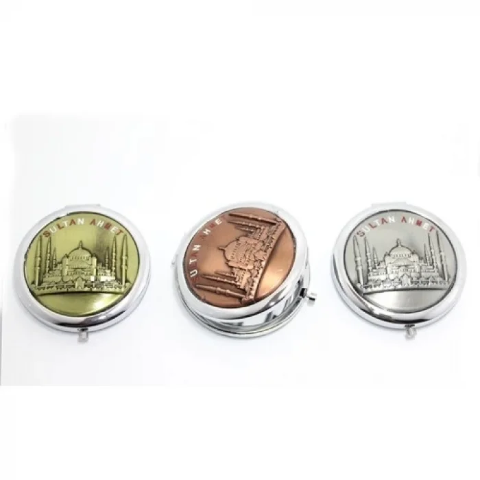  Metal İstanbul Temalı Yöresel Kabartmalı El Aynası