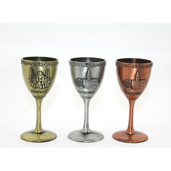 BUĞZ Metal İstanbul Yöresel Kadeh Bardak