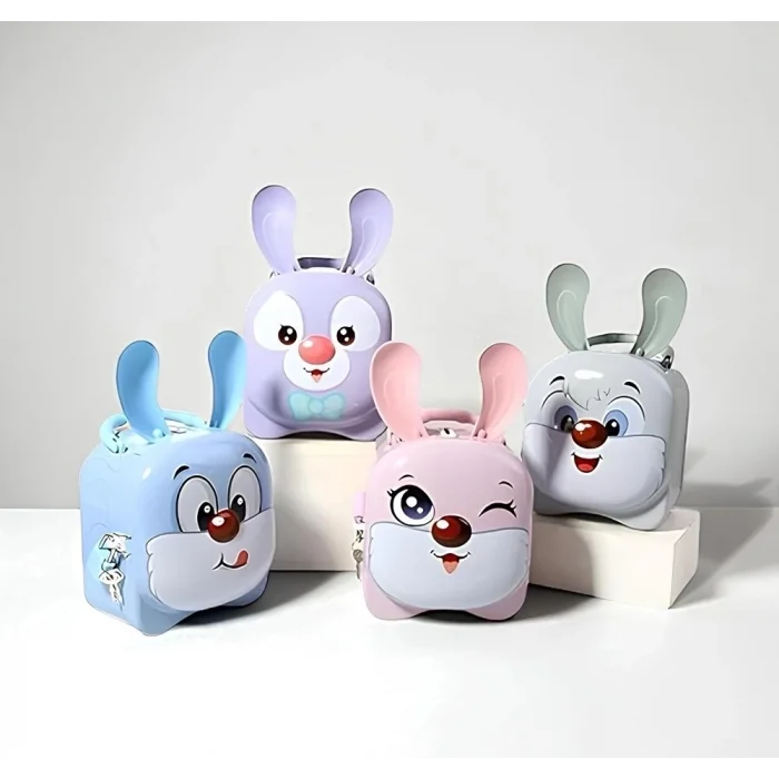 BUĞZ Metal Kilitli Sevimli Tavşan Kumbara Alk3592