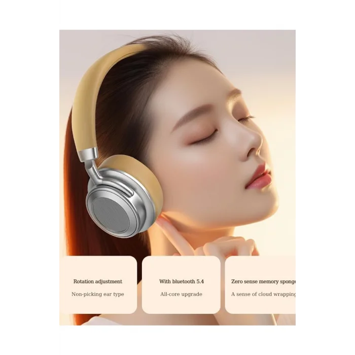 BUĞZ Metal Kulak Üstü Kablosuz Bluetooth Kulaklık Hybrid Anc Type-c Hızlı Şarj Bluetooth 6.0