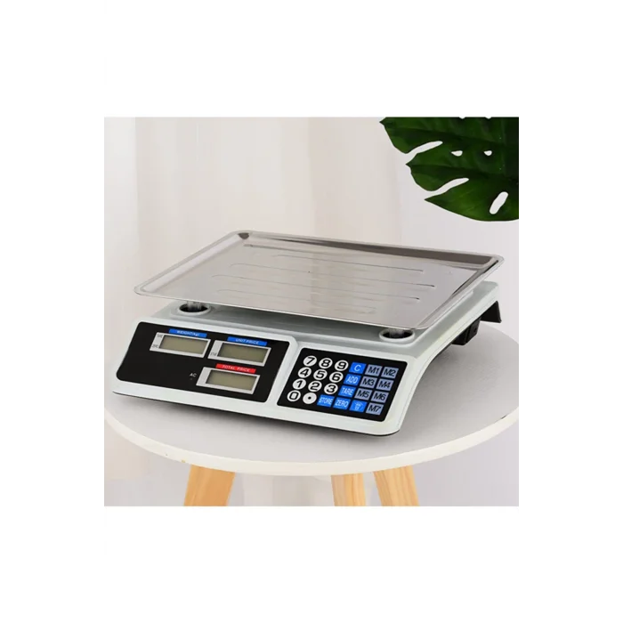 BUĞZ Metal Ölçüm Tartısı Elektronik Terazi Bakkal Manav Market Ve Pazarcı Tartısı 40kg