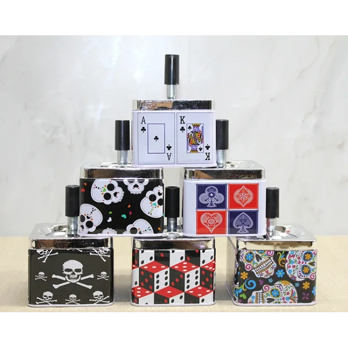 BUĞZ Metal Renkli Basmalı Küllük