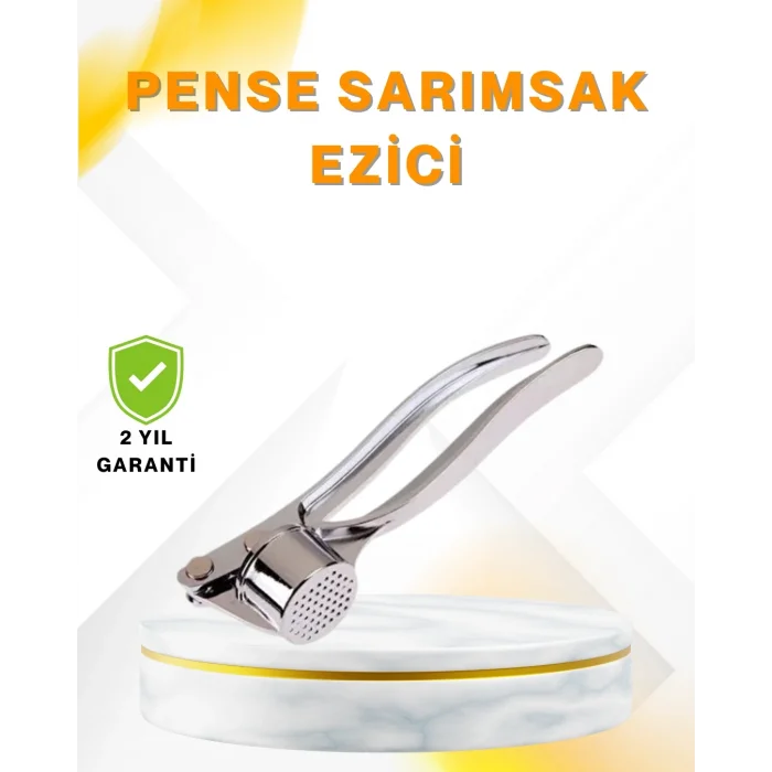 BUĞZ Metal Sarımsak Ezici Ergonomik Tutma ve Güçlü Presleme