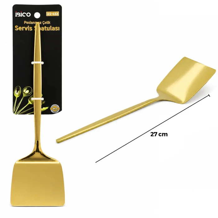 BUĞZ Metal Servis Spatulası - Gold Renk - 27 cm