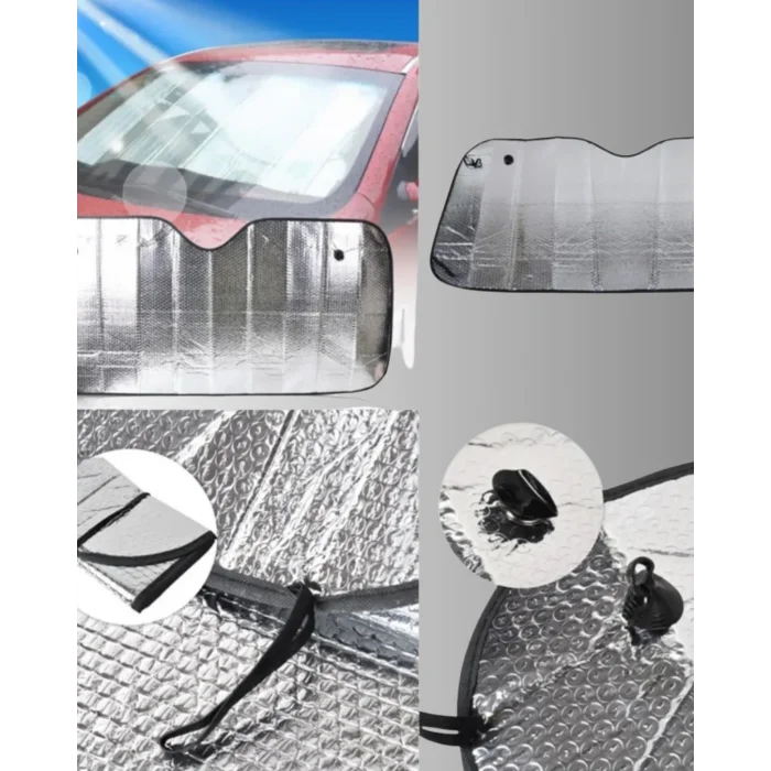  Metalize Reflektörlü Katlanabilir Araç Güneşliği – Yüksek Performanslı Isı ve UV Koruması