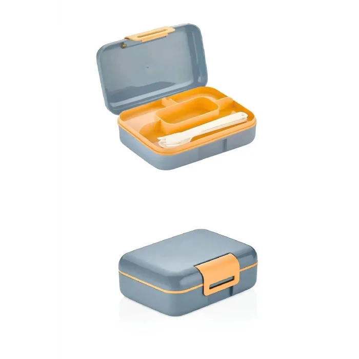 BUĞZ Meyve Suyu Bölmeli - Tabaklı Beslenme Kabı  Diyet Kabı -Çatal Bıçak Kaşık Dahildir