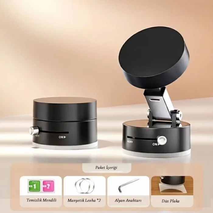 BUĞZ Mıknatıslı Katlanabilir Telefon Tutucu - Torpido ve Cam Uyumlu
