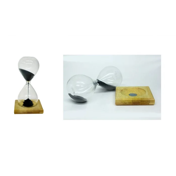 BUĞZ Mıknatıslı Manyetik Kum Saati Ahşap Standlı