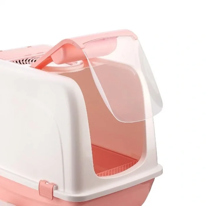 BUĞZ Mikopet Büyük Kapalı Kedi Tuvaleti Mor