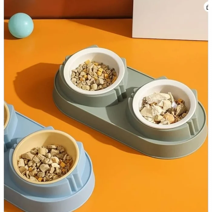  Mikopet Çift Bölmeli Mama ve Su Kabı