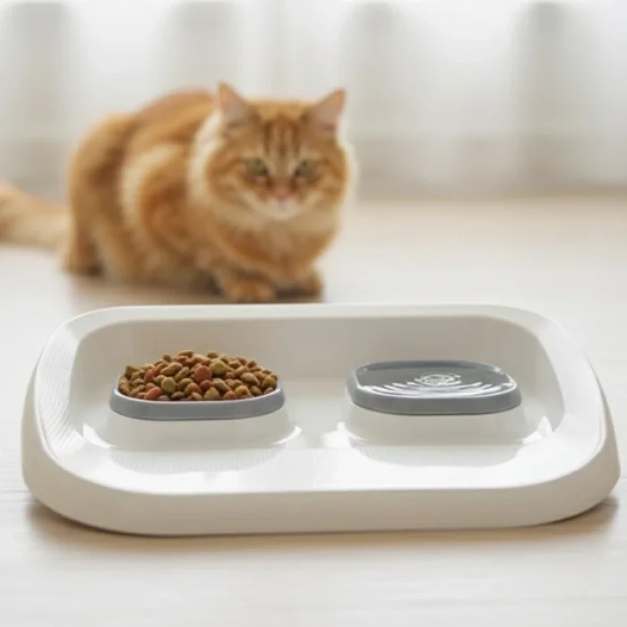 BUĞZ Mikopet Gri 2si 1 Arada Mama Ve Su Kabı