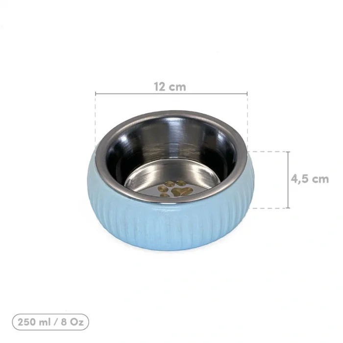 BUĞZ Mikopet Organik Seramik Mama Kabı Mavi