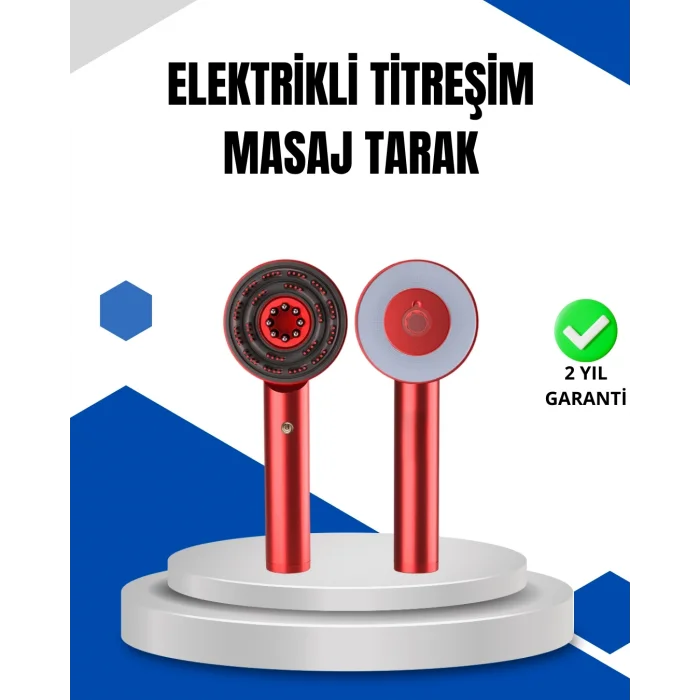 BUĞZ Mikro Akım Teknolojili Elektrikli Saç Masaj Fırçası Yağ Uygulamalı