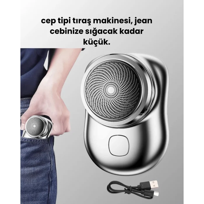  Mikro titreşim motorlu, düşük sesli, USB girişli tıraş makinesi