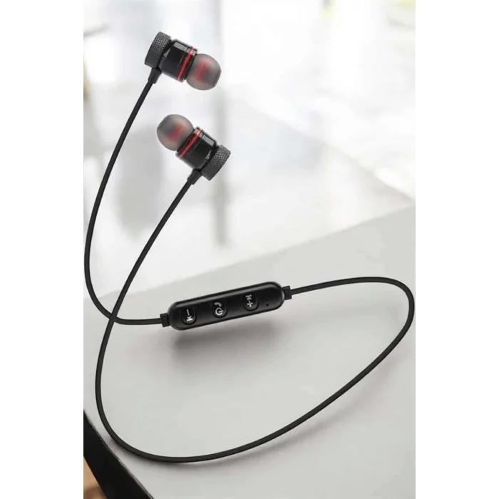  Mikrofonlu Kablosuz Sport Kulak İçi Mıknatıslı Kulaklık