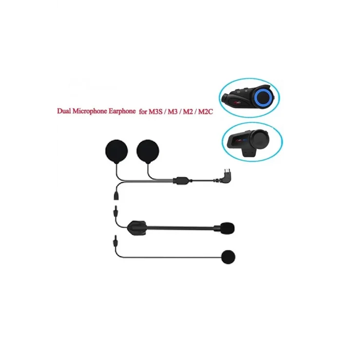 BUĞZ Mikrofonlu Motosiklet Kaskı Kulaklığı Tam/yarım Yüz Kaskları İçin 2’si 1 Arada Kulaklık Seti