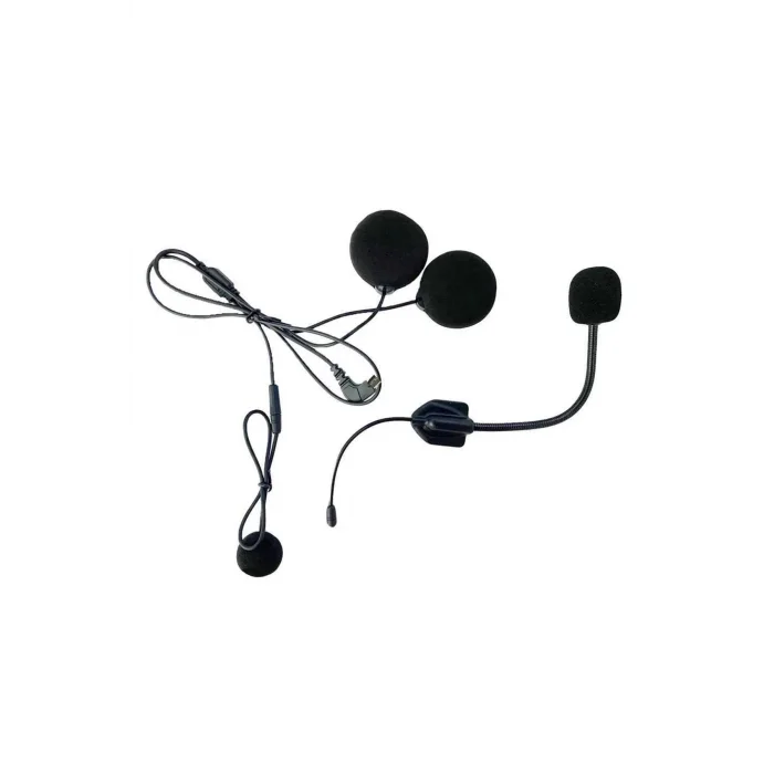 BUĞZ Mikrofonlu Motosiklet Kaskı Kulaklığı Tam/yarım Yüz Kaskları İçin 2’si 1 Arada Kulaklık Seti