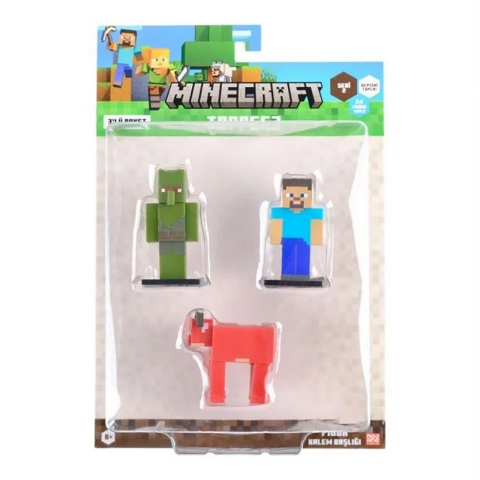 BUĞZ Minecraft 3D Toppeez 3lü Figür Seti Seri 2