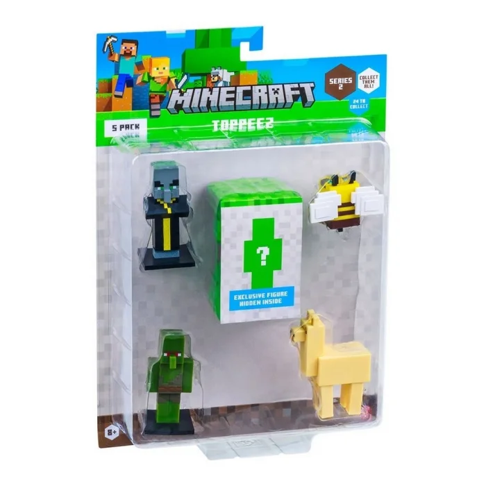 BUĞZ Minecraft 3D Toppeez 5li Figür Seti