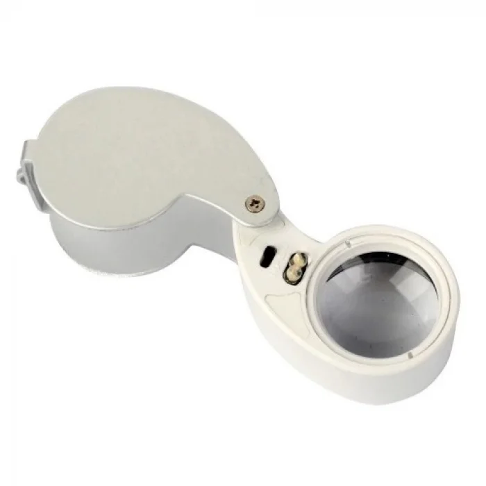 BUĞZ Mini 40x25mm Takı Büyüteç, Cep Büyüteç, Teftiş, Elmas Pullar, Madeni Kontrol Lup Mg21011