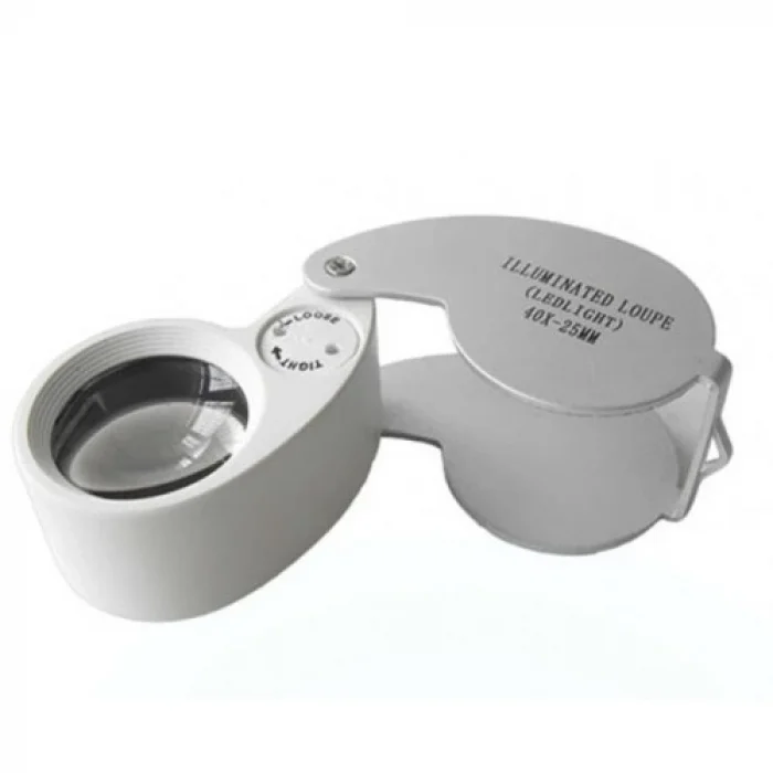 BUĞZ Mini 40x25mm Takı Büyüteç, Cep Büyüteç, Teftiş, Elmas Pullar, Madeni Kontrol Lup Mg21011 - BUĞZ