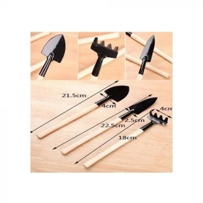  Mini Ahşap Hobi Bahçe Seti 3 Parça