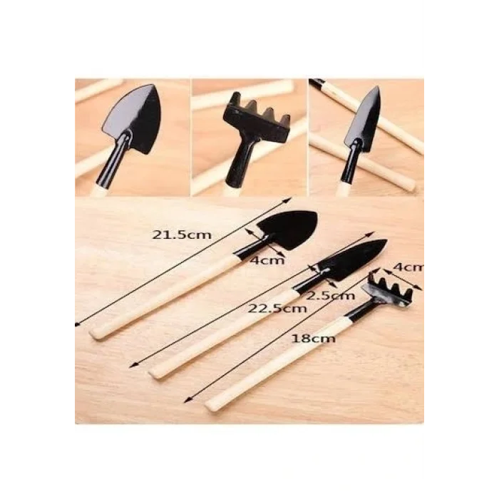 BUĞZ Mini Ahşap Hobi Bahçe Seti 3 Parça