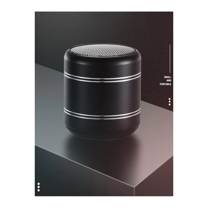 BUĞZ Mini Alüminyum TWS Kablosuz Bluetooth Hoparlör – Yuvarlak Metal Tasarım, Yüksek Bas ve Taşınabilir Özellikler