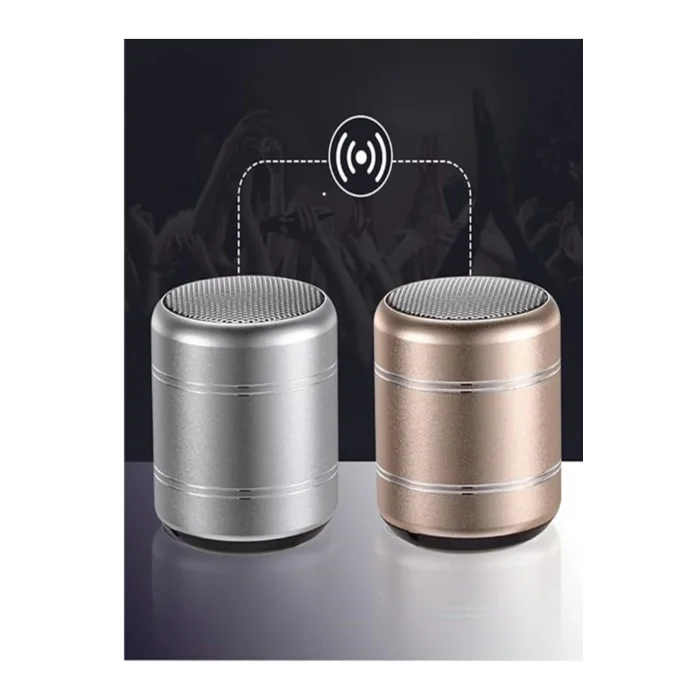 BUĞZ Mini Alüminyum TWS Kablosuz Bluetooth Hoparlör – Yuvarlak Metal Tasarım, Yüksek Bas ve Taşınabilir Özellikler