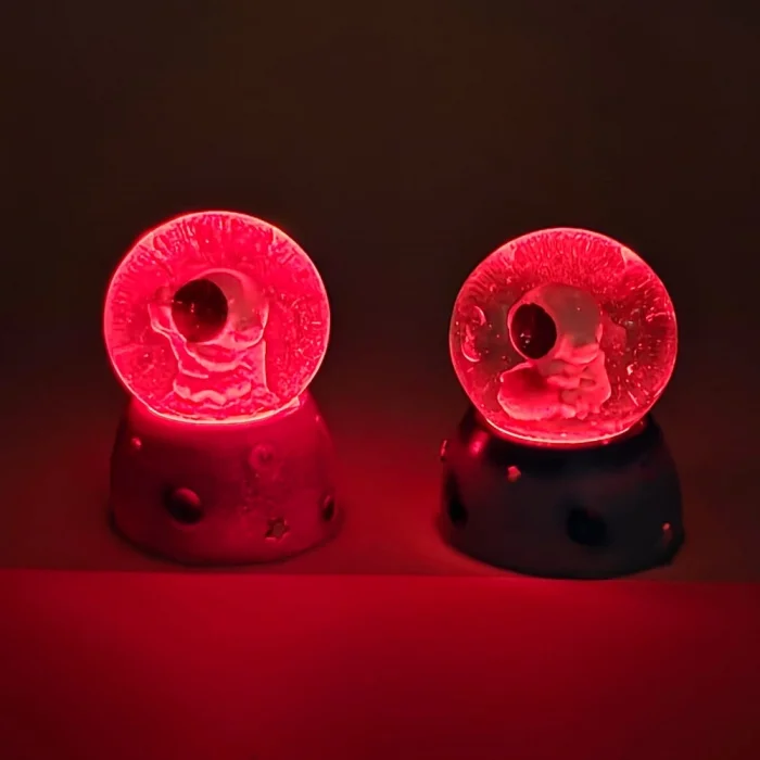 BUĞZ Mini Boy Sevimli Astronot Tasarımlı Işıklı Kar Küresi